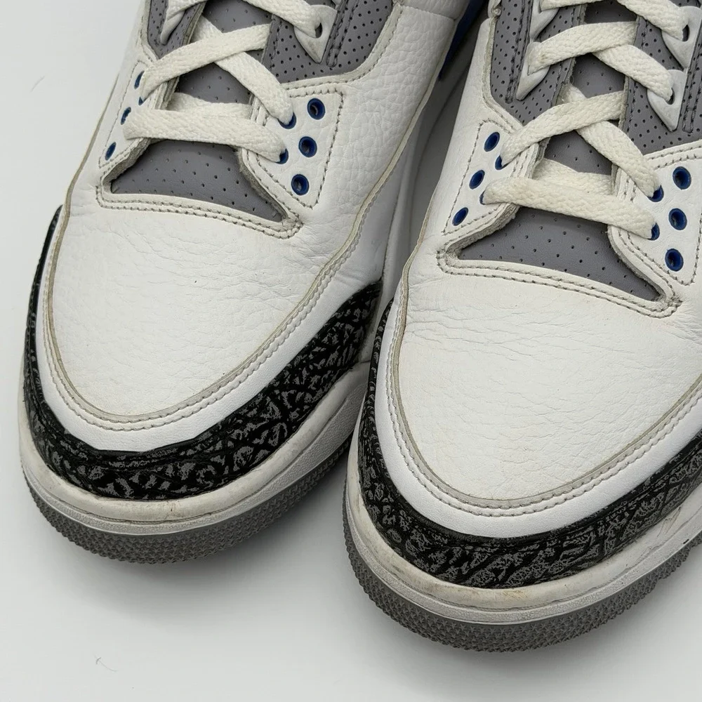 Jordan 3 Retro Racer Blue White Blue Cement Grey CT8532-145 11.5M Authentic!